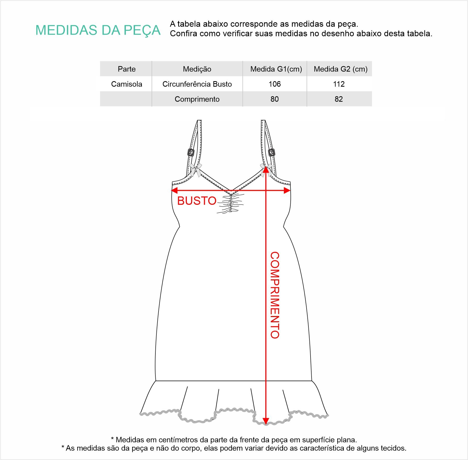 Camisola Plus Size Chaluá de Alças Cereja com Babado